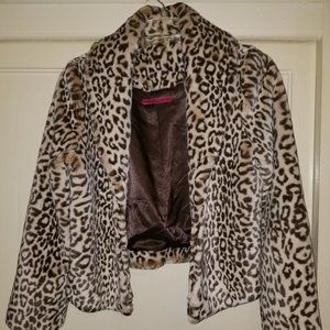 VELVET Fur Leopard Print Woman's Coat
